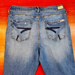 Womens Seven 7 Seven7 Jeans Distressed Logo Straig